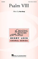 Psalm VIII Three-Part Treble choral sheet music cover